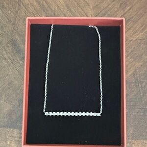 NWOT!  Gorgeous Elegant Silver Necklace - sterling silver with CZ stones
